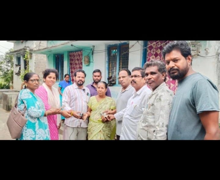 ఆమదాలవలసలో ఎన్టీఆర్ భరోసా పింఛన్ల పంపిణీ