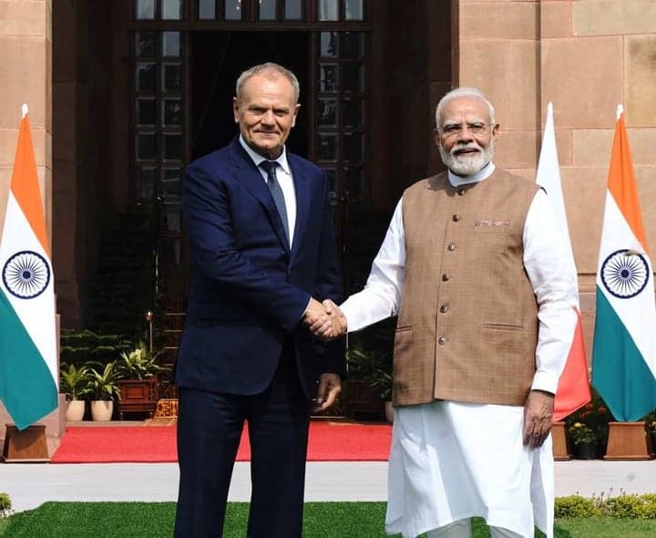 హైదరాబాద్‌ హౌస్‌లో మోదీతో పోలాండ్‌ ప్రధాని భేటీ