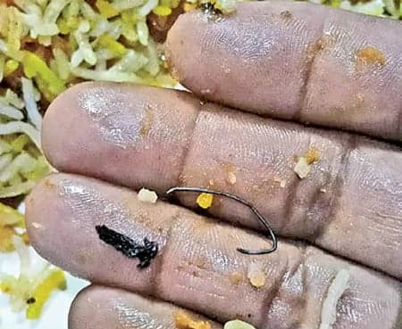 బిర్యానీలో తీగ.. బార్‌కి ఫైన్