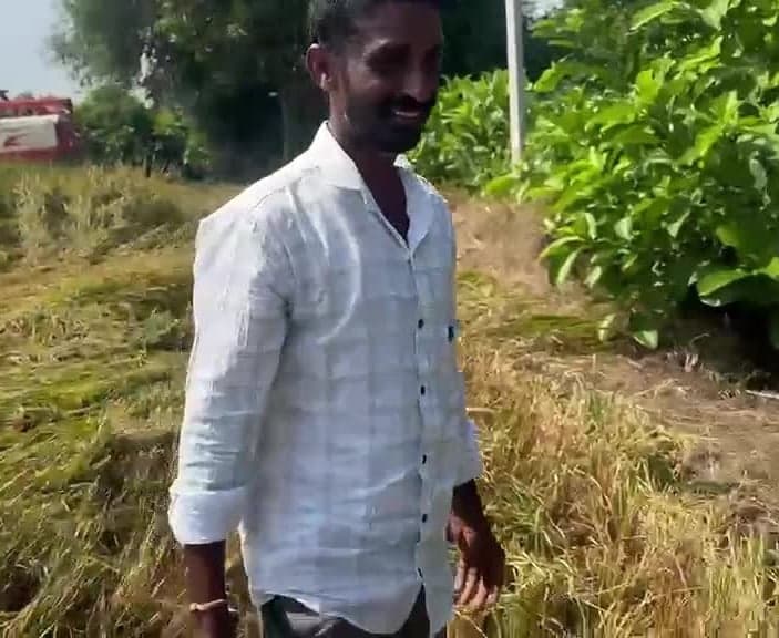 కొండూరులో మొదలైన వరి కోతలు - Udayam