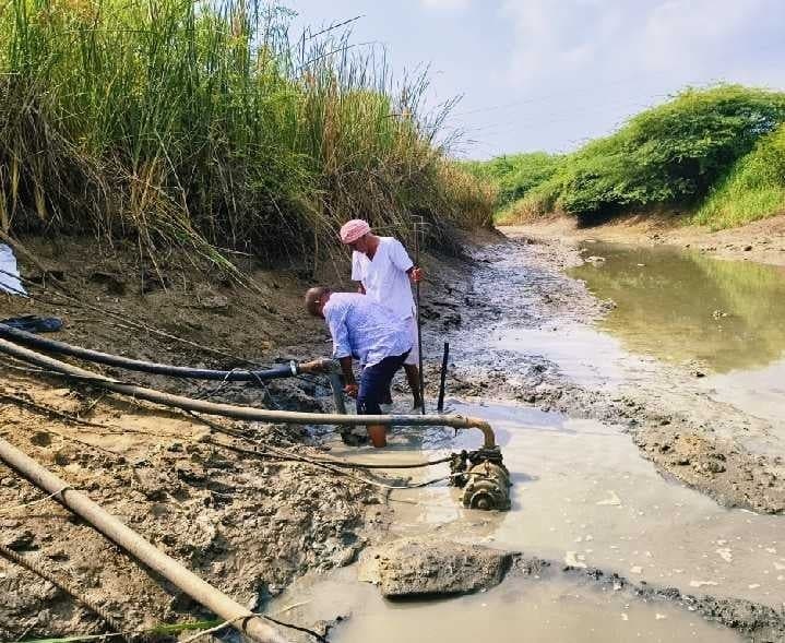 కూడవెల్లి వాగులో అడుగంటిన నీరు - Udayam