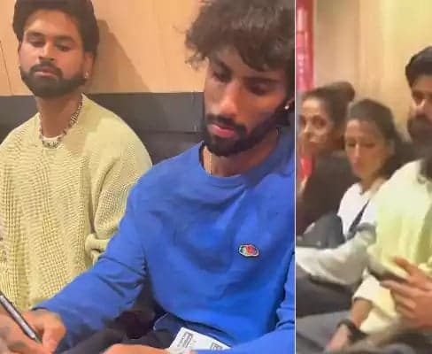  డిన్నర్‌ కోసం క్యూలో శ్రేయస్‌, తిలక్‌