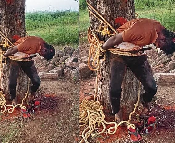 చెట్టుకు కట్టేసి భర్తను హతమార్చిన భార్య