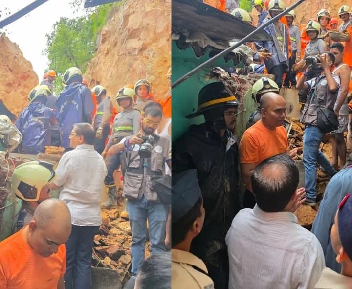 ముంబై కుర్లాలో కొండచరియలు విరిగిపడి ఇద్దరికి గాయాలు