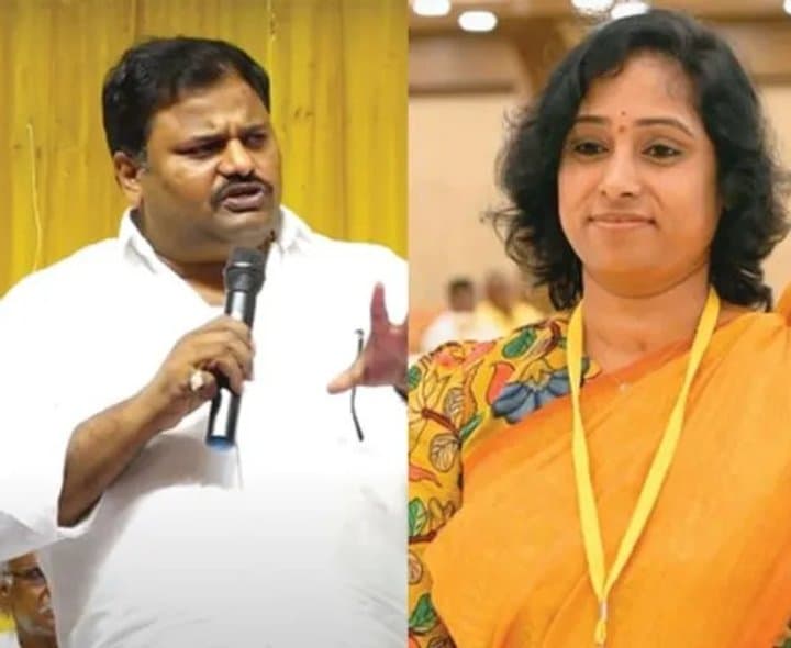 గల్లా మాధవి భర్తపై ఫిర్యాదు