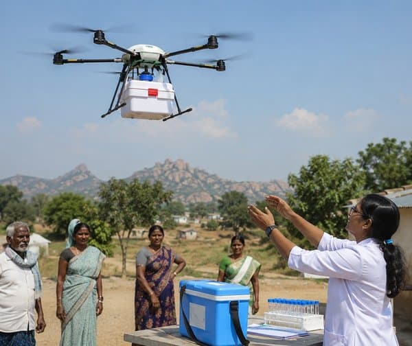 డ్రోన్ల ద్వారా క్షయ పరీక్షలు