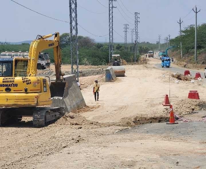 కనిగిరిలో డబుల్ రోడ్డు పనులు ప్రారంభం - Udayam