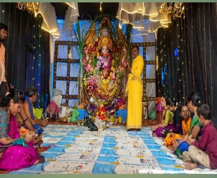 గంపలగూడెంలో లలితా త్రిపుర సుందరిగా అమ్మవారు - Udayam