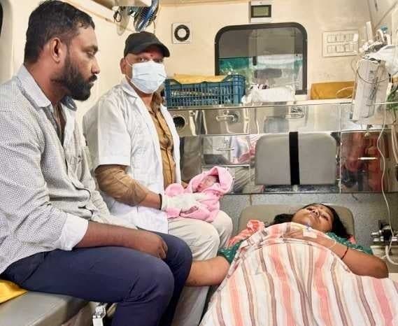 ఏడో నెల గర్భిణీకి అంబులెన్స్‌లో ప్రసవం