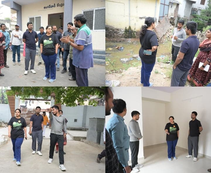 మూసాపేట సర్కిల్‌లో అభివృద్ధి పనులను పరిశీలించిన కమిషనర్ - gallery image 4