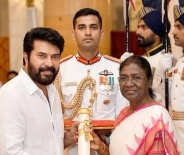 ద్రౌపది ముర్ము చేతుల మీదుగా మమ్ముట్టికి ఘన సత్కారం