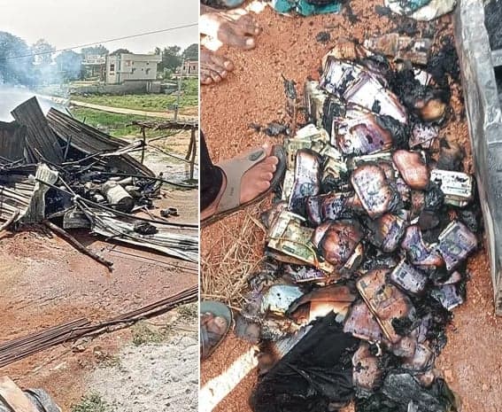షార్ట్‌ సర్క్యూట్‌తో రూ.20 లక్షల నగదు దగ్ధం