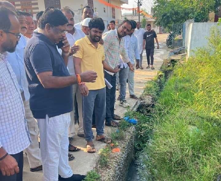 అచ్చంపేట 11వ వార్డులో ఎమ్మెల్యే పర్యటన - Udayam