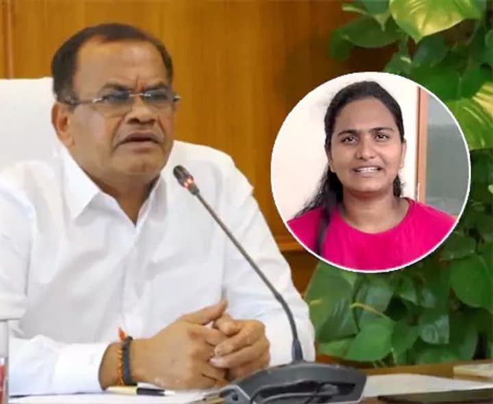 పేద విద్యార్థినికి సాయం అందించిన మంత్రి