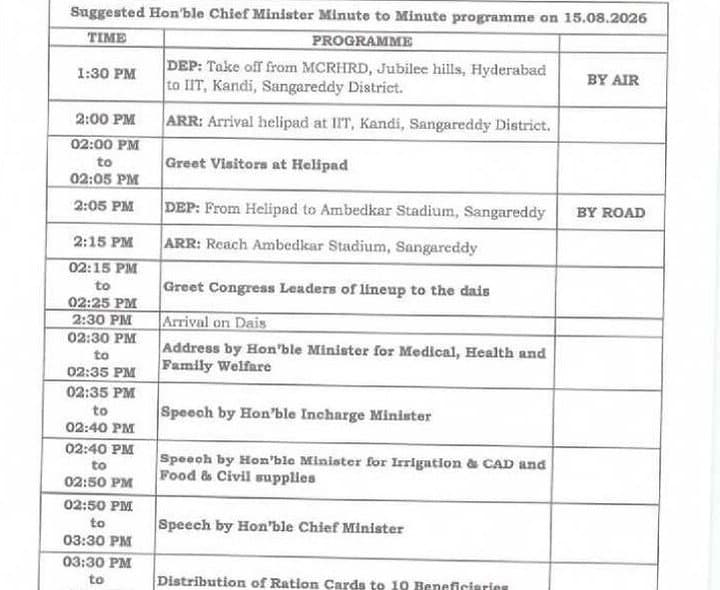 సంగారెడ్డిలో రేపు సీఎం రేవంత్‌రెడ్డి పర్యటన