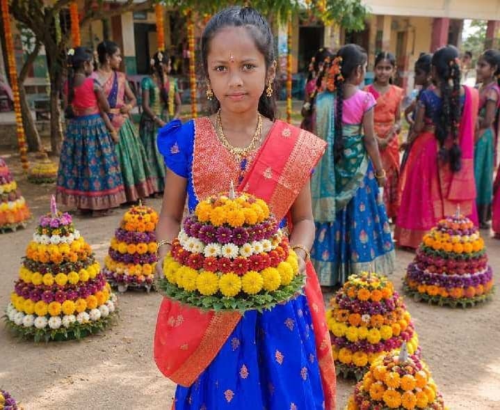 పాఠశాలల్లో ముందస్తు బతుకమ్మ వేడుకలు - Udayam