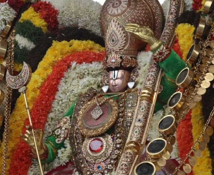 హనుమంత వాహనంపై కోదండరామునిగా మలయప్పస్వామి దర్శనం