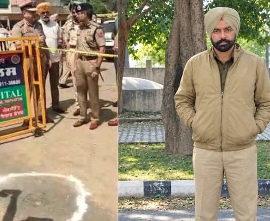 30గన్ లతో పోలీసు అధికారిపై కాల్పులు