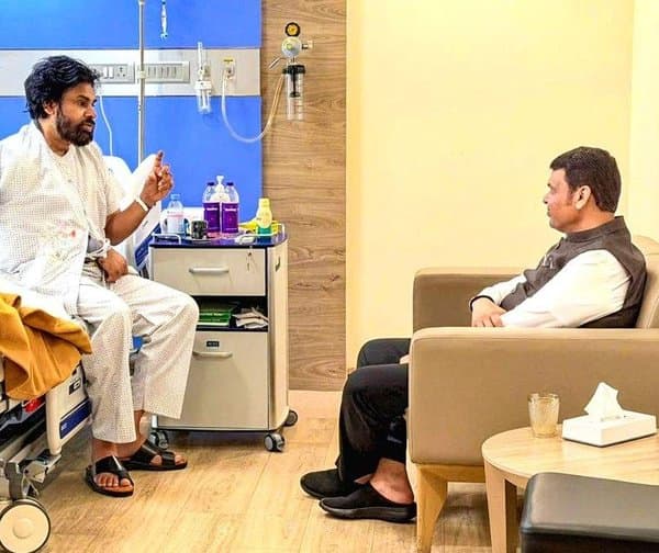 పవన్ కల్యాణ్‌ను పరామర్శించిన ఫడణవీస్