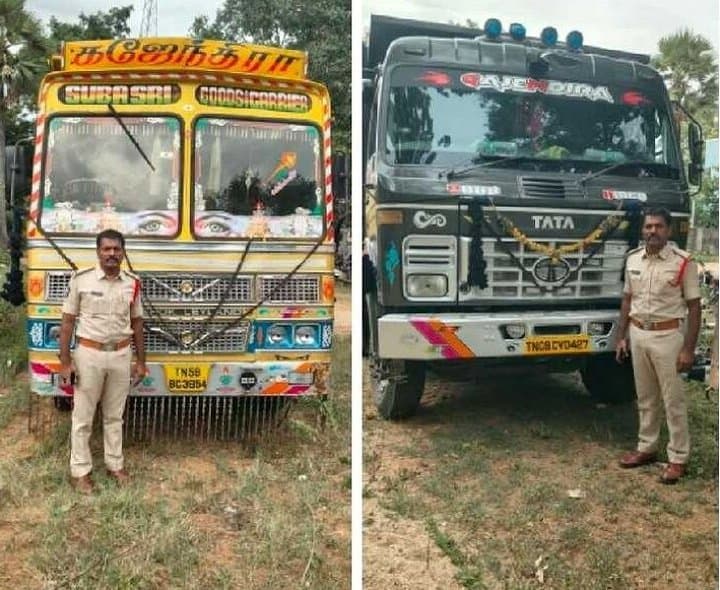 అక్రమ ఇసుక దందాపై పోలీసుల దాడి