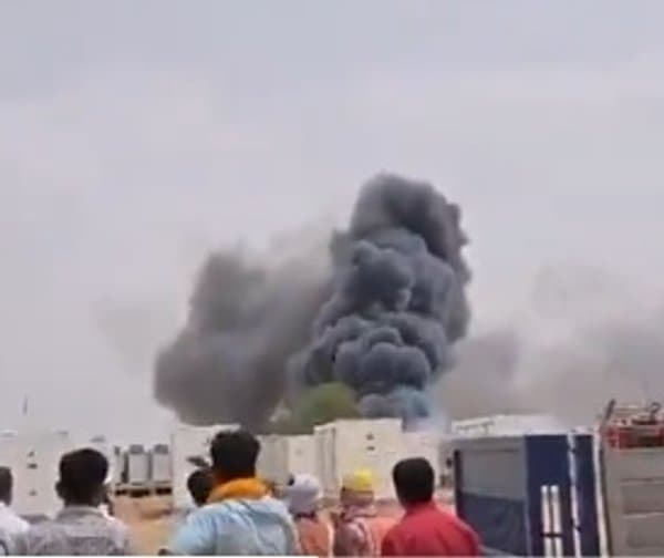 సనావరా సోలార్ ప్లాంట్‌లో అగ్నిప్రమాదం