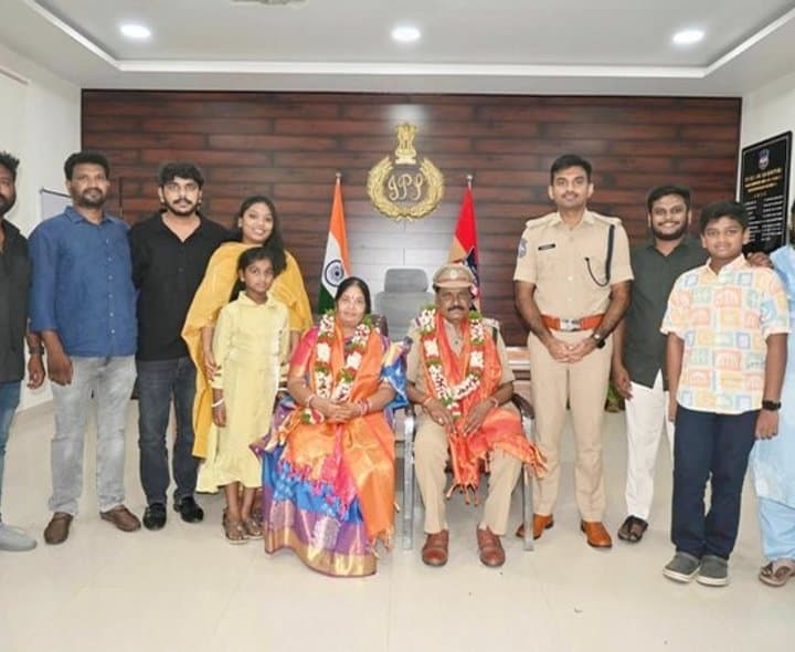 ఏఆర్‌ఎస్‌ఐ పూర్ణచందర్‌కు ఎస్పీ సత్కారం