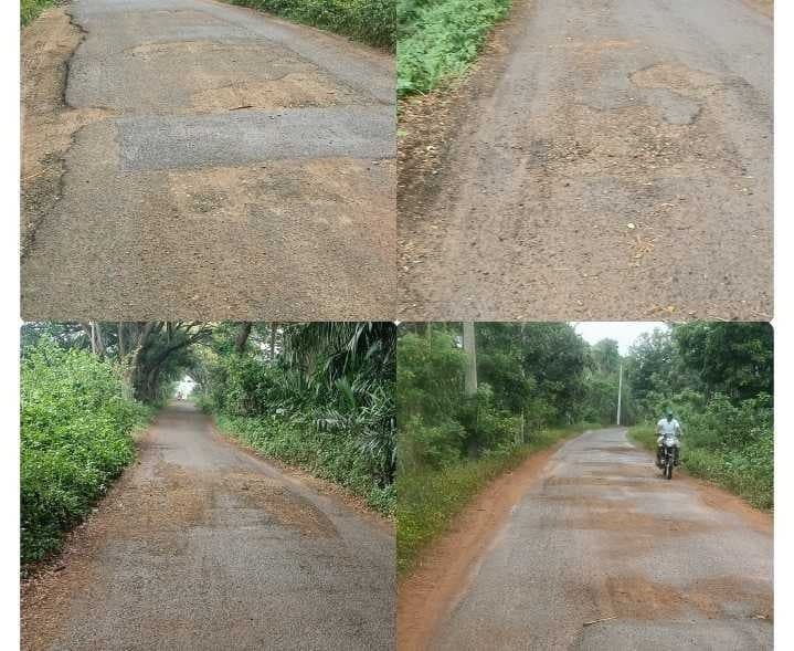 కోటపాడు-వెంకటాపురం రహదారిపై గుంతలతో ఇబ్బందులు - Udayam