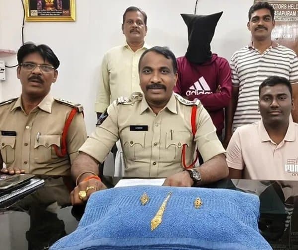 బంగారు ఆభరణాలు దొంగిలించిన వ్యక్తి పట్టివేత