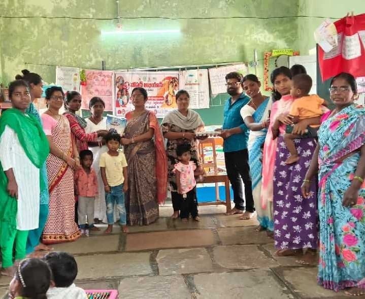 చేర్యాల అంగన్వాడీలో పోషణ మాసం - Udayam
