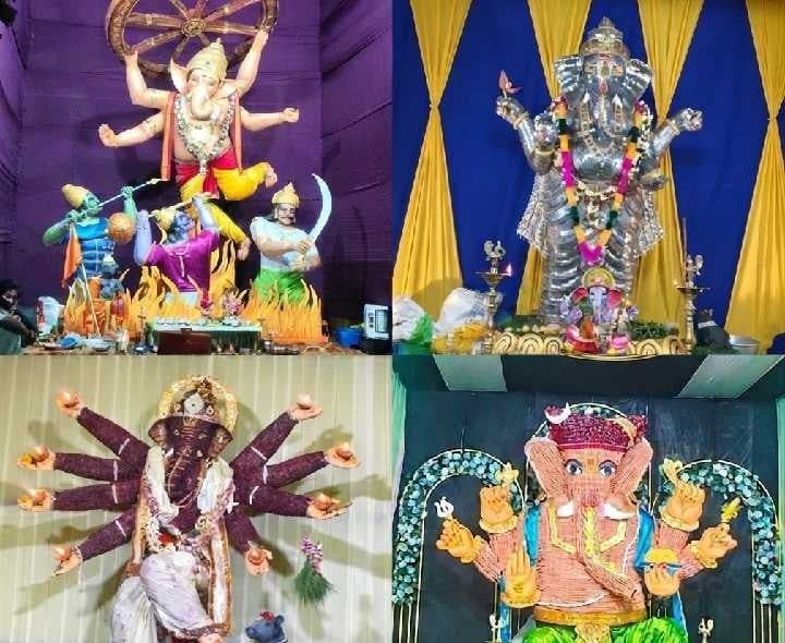 అలంకరణల్లో ఆకట్టుకుంటున్న గణనాథుడు - Udayam