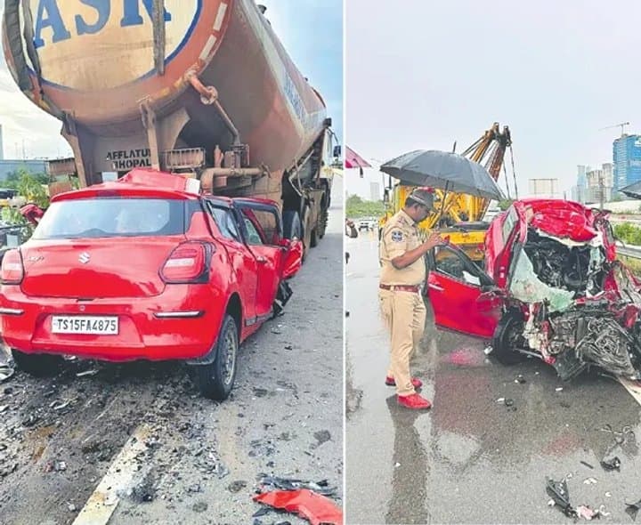 ఔటర్‌పై ఘోర రోడ్డు ప్రమాదం