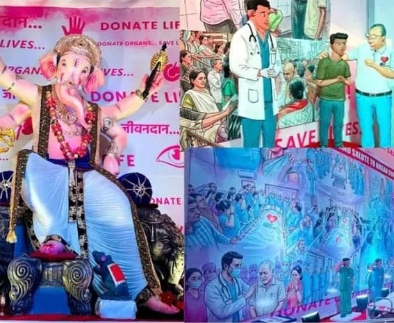 సూరత్‌లో వినూత్న గణేశ మండపం.. అవయవదానమే థీమ్‌