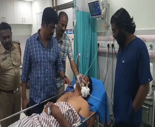 గాయపడిన ఎస్‌ఐ సతీష్‌ను పరామర్శించిన డీఎస్పీ - Udayam