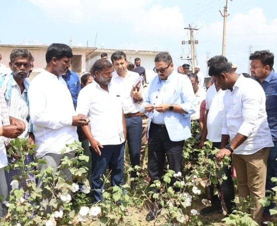 పత్తి పంటను పరిశీలించిన తెలంగాణ సీఎస్ జయేశ్ రంజన్