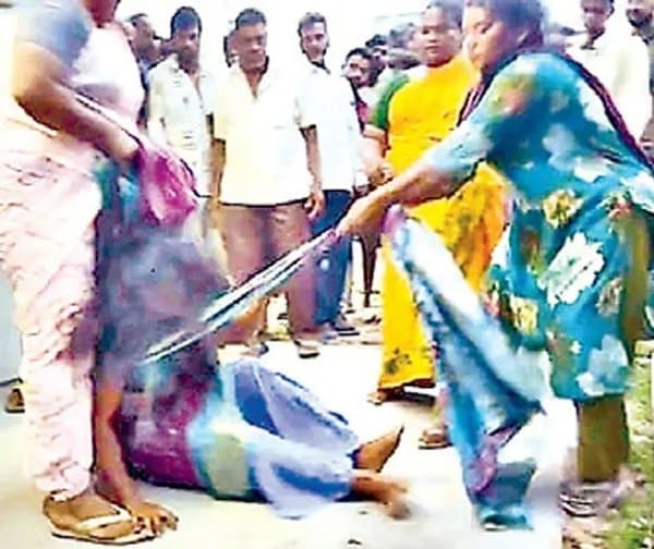 పట్టపగలు మహిళపై అమానుష దాడి