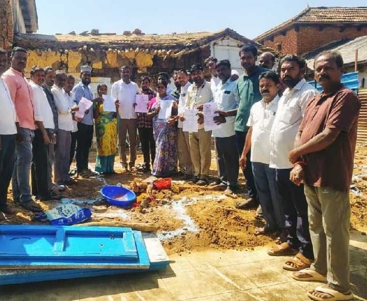 ఇందిరమ్మ ఇంటి నిర్మాణానికి భూమిపూజ - Udayam