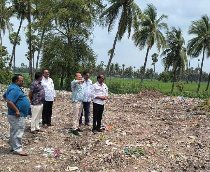 ఉండ్రాజవరంలో డంపింగ్‌ యార్డుకు స్థల పరిశీలన