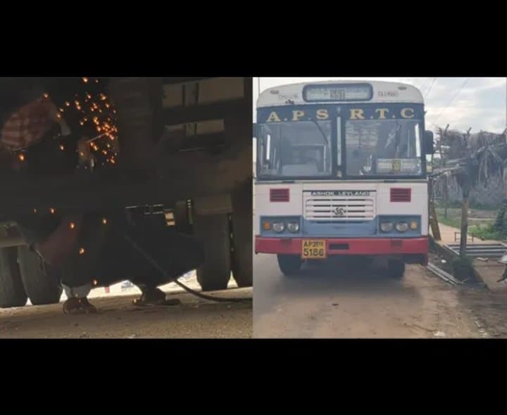 డ్రైవర్‌ అప్రమత్తతతో తప్పిన ప్రమాదం