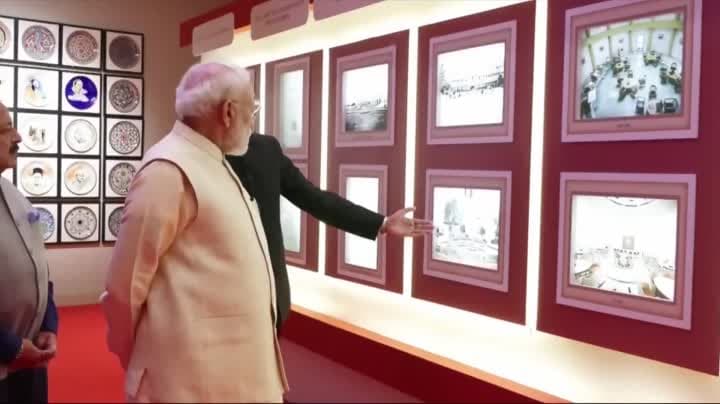 UPSC శతాబ్ది వేడుకల ప్రదర్శనను సందర్శించిన మోదీ 