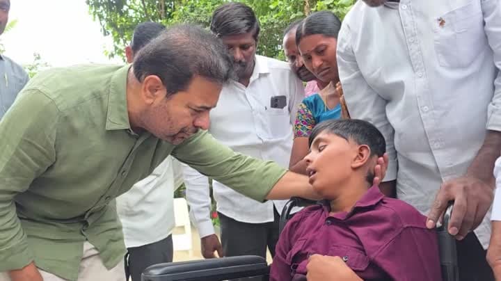 బ్రెయిన్‌ క్యాన్సర్‌ బాలుడికి కేటీఆర్‌ భరోసా