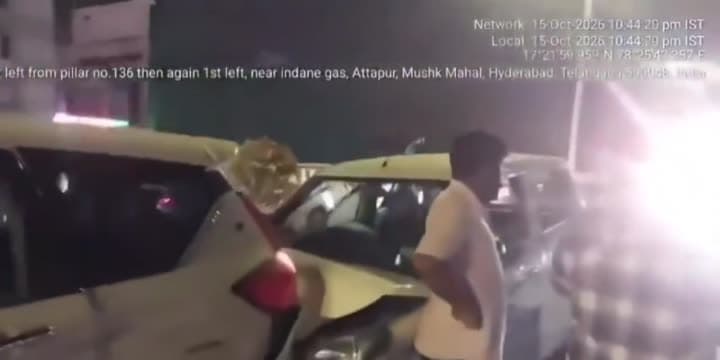ఆరు కార్లు ఢీ.. భారీగా ట్రాఫిక్ జామ్