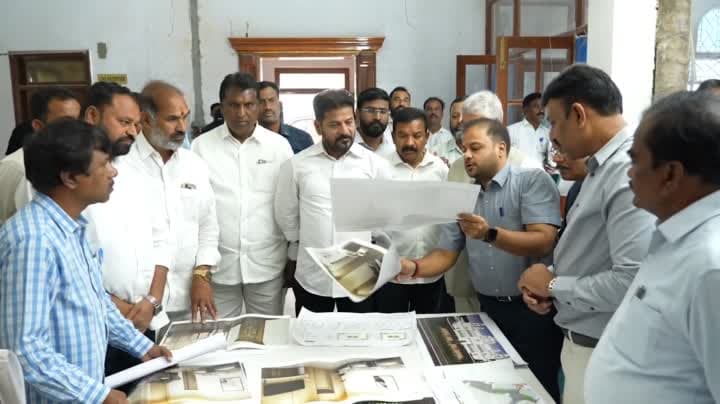 అసెంబ్లీ మరమ్మతు పనులను పరిశీలించిన సీఎం రేవంత్