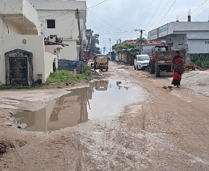 బైపాస్ రోడ్డుపై నీరు నిలుస్తున్నా చర్యలు శూన్యం - Udayam