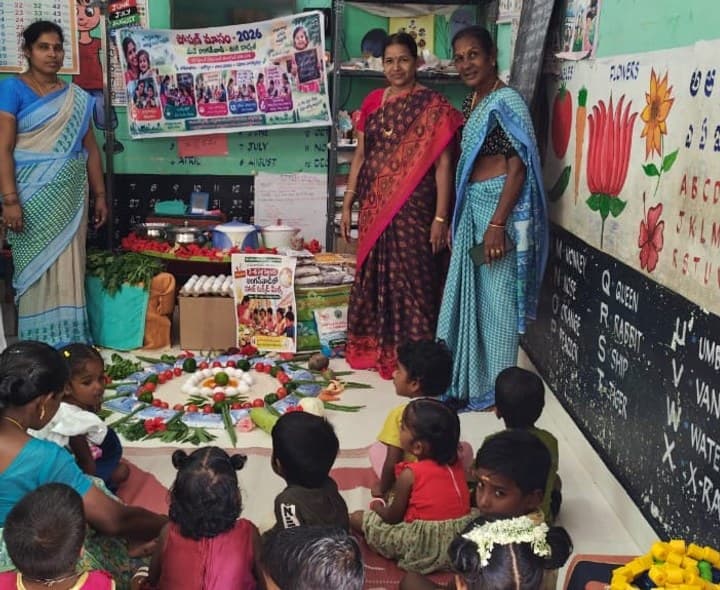 తాళంబేడు సచివాలయంలో పోషణ మాస ఉత్సవాలు - Udayam