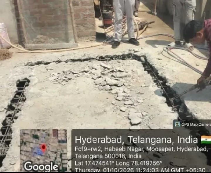 కూకట్‌పల్లిలో అక్రమ నిర్మాణం కూల్చివేత - Udayam