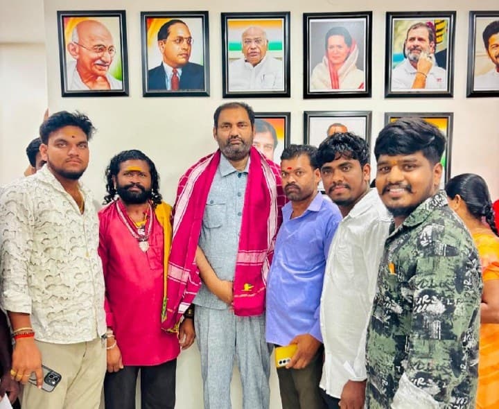 ఎమ్మెల్యే అనిరుద్ రెడ్డిని కలిసిన ఒగ్గు బీర్ల కళాకారుల సంఘం నాయకులు - Udayam