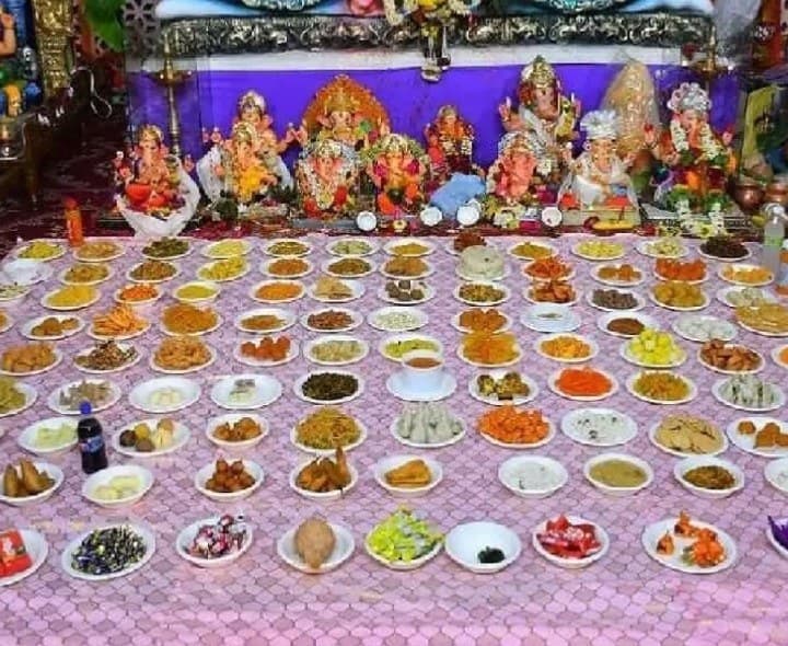 118 రకాల నైవేద్యాలతో గణపయ్యకు ప్రత్యేక పూజలు