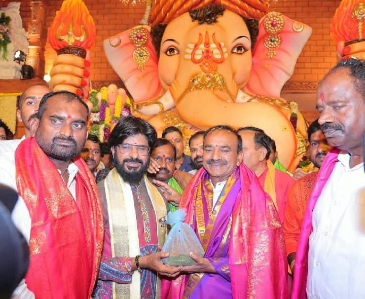 బాలాపూర్ గణనాథుడిని దర్శించుకున్న ఎంపీ ఈటల రాజేందర్ - Udayam