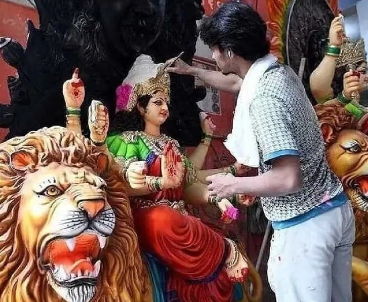 శరన్నవరాత్రులకు దుర్గామాత విగ్రహాల సందడి