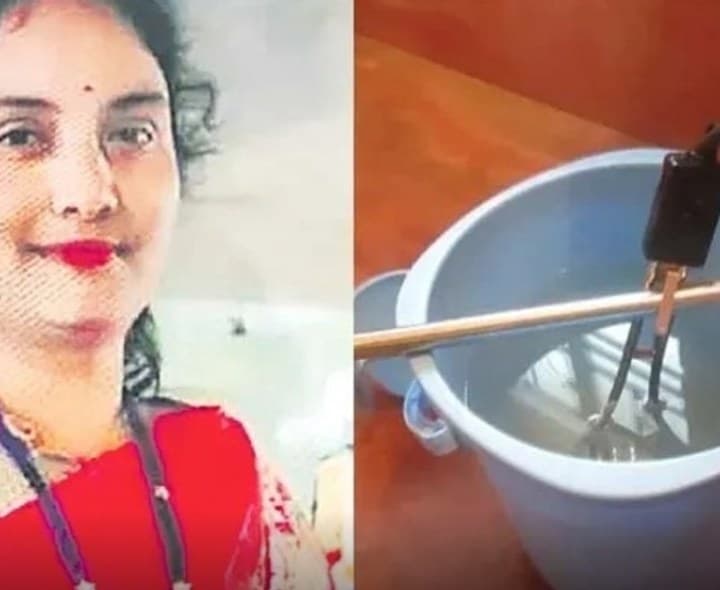హీటర్ షాక్‌తో మహిళ మృతి.